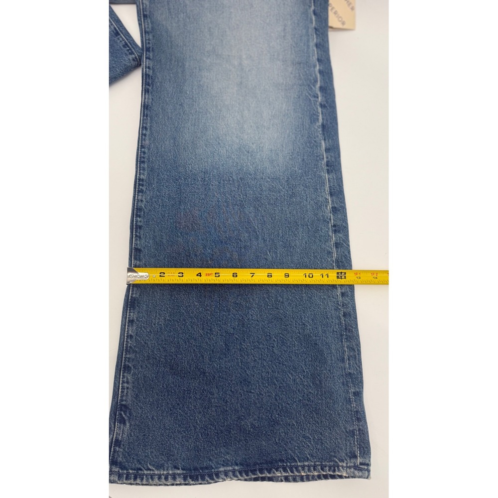 NWT MOTHER Superior The Ditcher Roller Zip Sneak Jeans 33 Wide Leg High Rise - Picture 6 of 10